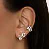 Моносерьга серебро 925 гвоздик c буквой O Miestilo