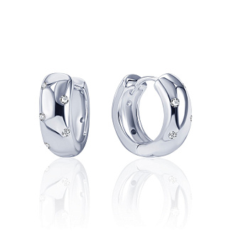 Серьги кольца серебро 925 серебряные круглые конго MIESTILO Miestilo