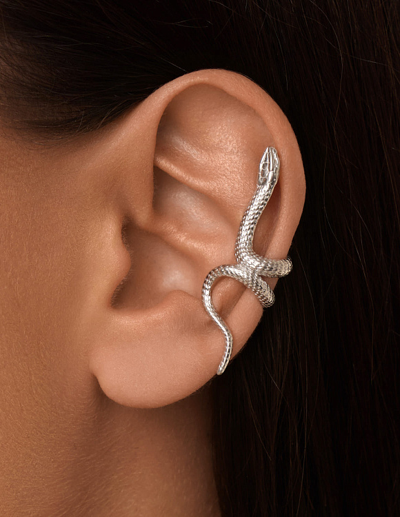 Серебряный кафф - змея MIESTILO Miestilo