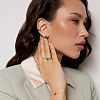 Серебряное кольцо позолоченное с фианитом в огранке груша Miestilo