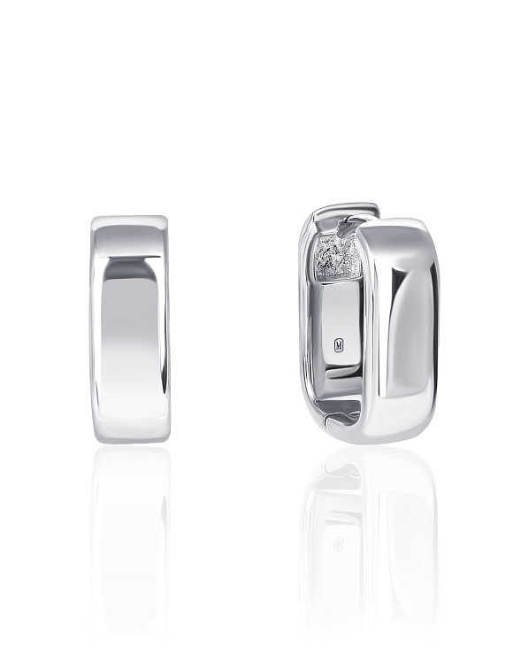 Овальные широкие серьги-конго из серебра MIESTILO Miestilo  2