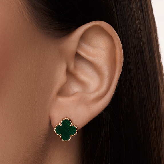 Серьги серебро 925 серебряные van cleef клевер Miestilo