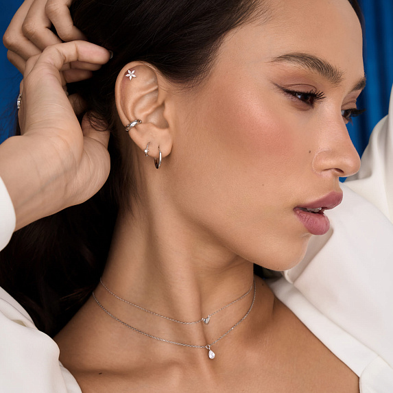 Серьги кольца серебро 925 серебряные конго Miestilo