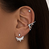 Серебряный кафф с фианитами Miestilo