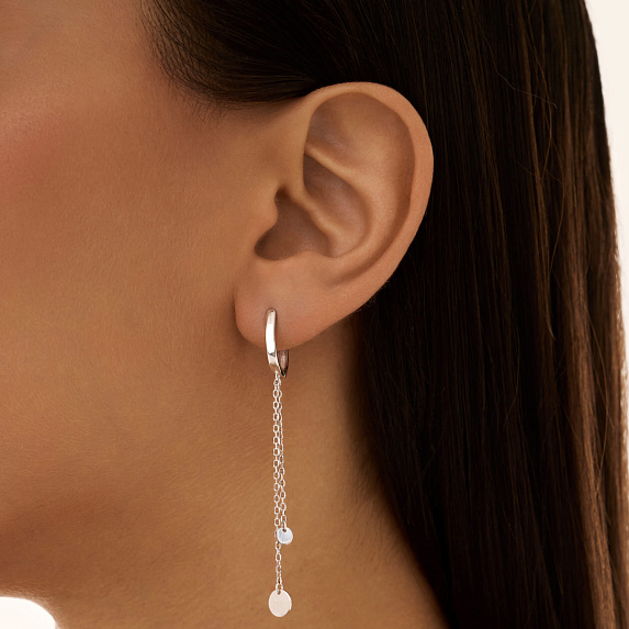 Серебряные серьги с монетками Miestilo