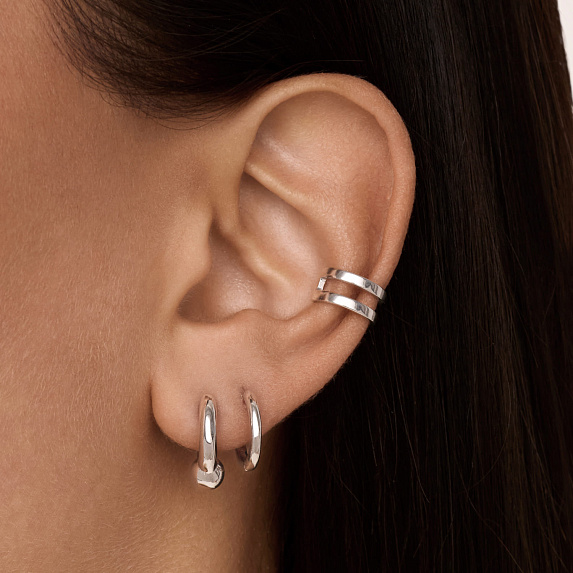 Серьги кольца серебро 925 серебряные конго Miestilo