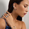 Серьги серебро 925 женские с камнями сережки серебряные Miestilo