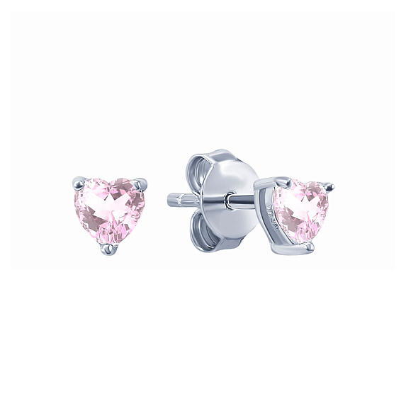 Серьги серебро 925 серебряные гвоздики сердечки Miestilo