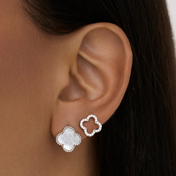 Серьги серебро 925 клевер ван клиф van cleef Miestilo