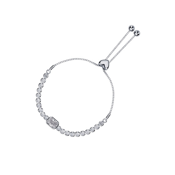 Серебряный браслет с фианитами Miestilo