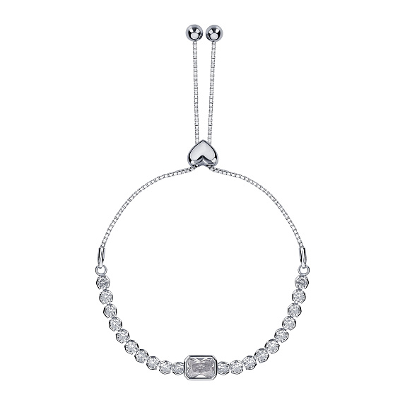 Серебряный браслет с фианитами Miestilo