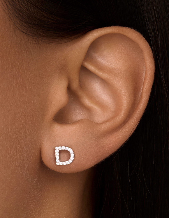 Моносерьга в виде буквы D MIESTILO Miestilo