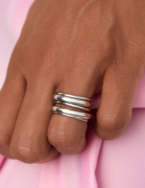 Кольцо серебро 925 ювелирное колечко широкое без вставок Miestilo