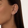 Серьги серебро 925 длинные протяжки висячие Miestilo