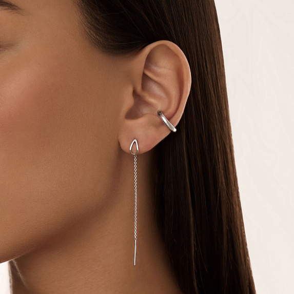 Серьги серебро 925 длинные протяжки висячие Miestilo