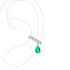 Серебряный кафф с турмалином Miestilo
