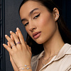 Серьги серебро 925, клаймберы серьги серебро, серьги с камнем, серьги с фианитами Miestilo
