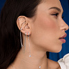 Моносерьга серебро 925 серьга кафф серебряная с проколом Miestilo
