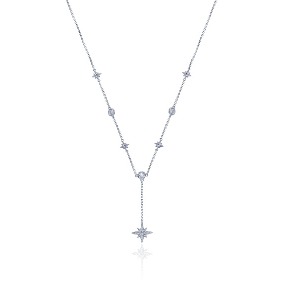 Серебряное колье-галстук со звездами MIESTILO Miestilo