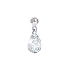Серебряный шарм капля 6*4 в касте Miestilo