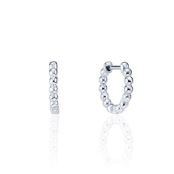 Серебряные серьги-конго в виде бусин MIESTILO  Miestilo