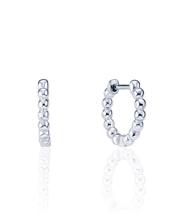 Серебряные серьги-конго в виде бусин MIESTILO  Miestilo  2