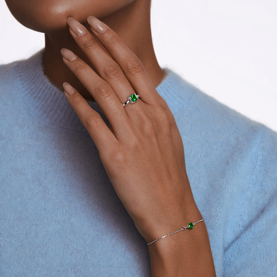 Серебряное кольцо с фианитом в глухой закрепке Miestilo