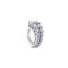 Серебряный кафф с двойной дорожкой из фианитов Miestilo