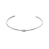 Серебряный жесткий браслет с фианитом Miestilo