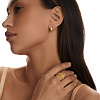 Серебряное кольцо с желтыми фианитами  Miestilo