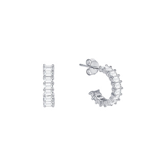 Серьги серебро 925 гвоздики женские кольца с камнями Miestilo