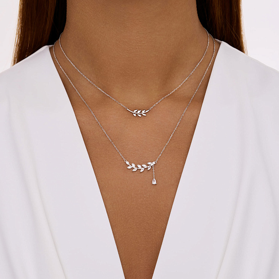 Подвеска серебро 925 на шею веточка Miestilo