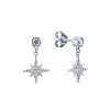 Серьги серебро 925 серебряные гвоздики женские звезды Miestilo