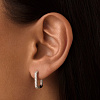 Серебряные серьги конго с фианитами Miestilo