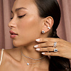 Серьги серебро 925 серебряные гвоздики с фианитами Miestilo