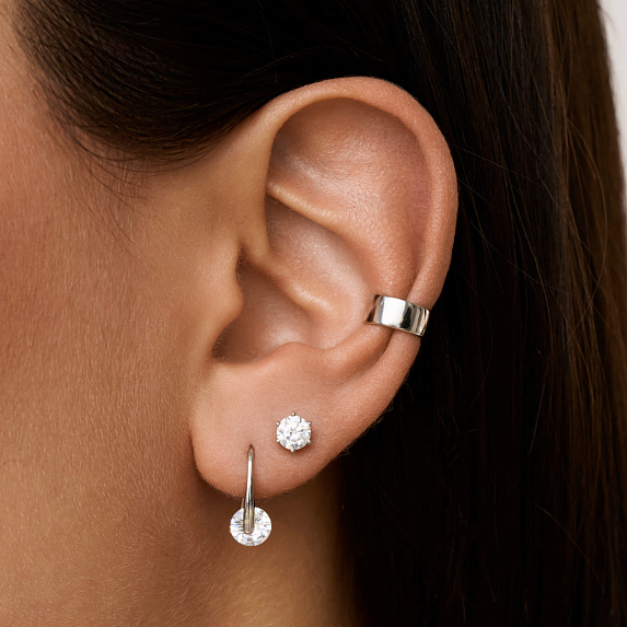 Серьги серебро 925 серебряные капли продевки Miestilo