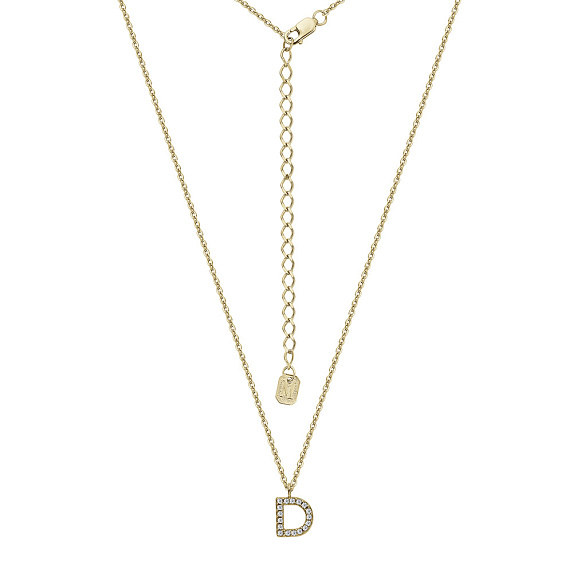 Подвеска серебро 925 на шею с буквой Д в позолоте Miestilo