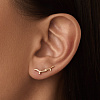 Серьги серебро 925 позолоченные клаймберы птички Miestilo