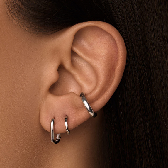 Серьги серебро 925, серьги кольца серебро, серьги конго серебро 925 Miestilo