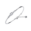 Серебряный жесткий браслет с фианитами Miestilo