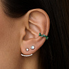 Серьги серебро 925 серебряные гвоздики лунный камень Miestilo