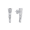 Серьги серебро 925 серебряные сережки гвоздики с фианитами Miestilo
