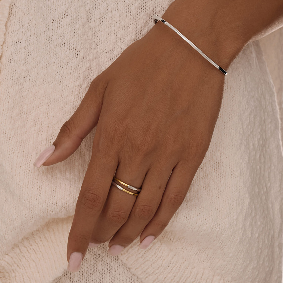 Серебряные кольца биколор Miestilo