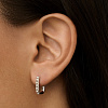 Серьги конго серебро 925 серебряные круглые с жемчугом Miestilo
