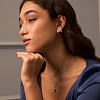 Серебряные серьги джекеты со звёздами и фианитами Isida Miestilo