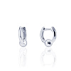Серебряные серьги-конго с декоративным шариком MIESTILO  Miestilo