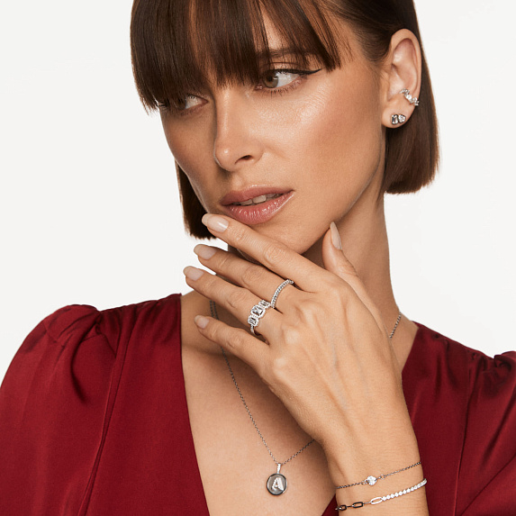 Кольцо женское серебро 925 дорожка из фианитов Miestilo