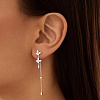 Серьги серебро 925 висячие гвоздики трансформеры Miestilo