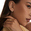 Серьги кольца из серебра Биколор Miestilo