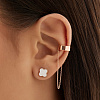 Серьги серебро 925 гвоздики клевер позолоченные Miestilo